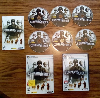 Vintage COMPANY OF HEROES Windows PC Computer Video Game - w/ 6 CD Disks
