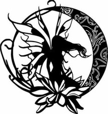 Moon Fairy Fantasy Fairies Art Decor Wall Car Truck Window Vinyl Sticker Decal