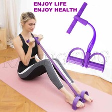 Foot Pedal Pull Rope 4 Tubes Resistance Exercise Yoga Equipment Fitness Sit-up