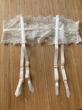 BNWT George Entice Ivory Lace Suspender Belt Size 14