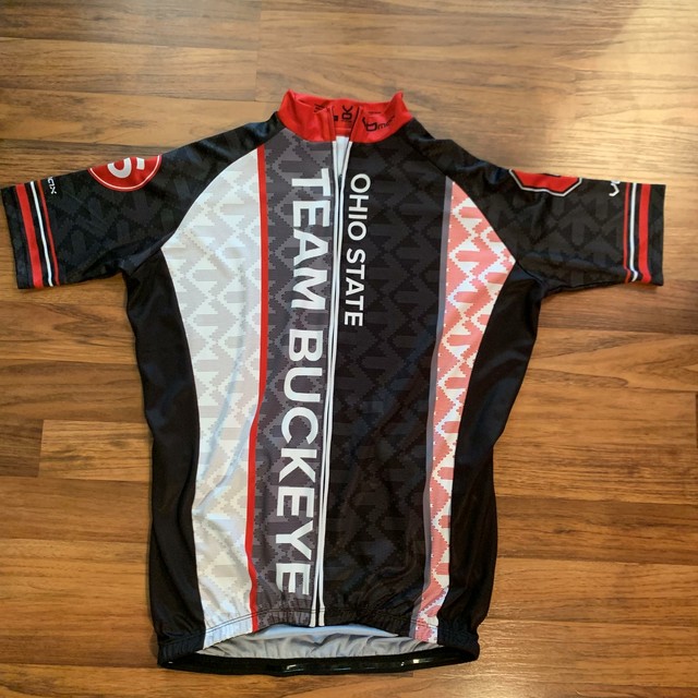 VO Max S Ohio State Team Buckeye Black, Red, Gray and White Cycling