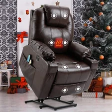Electric Power Lift Recliner Chair for Elderly with Massage Heat Remote USB Port