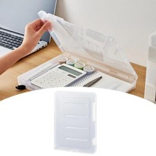 Image of Portable  Transparent Plastic  Supplies Holder Document Paper  Desk Paper