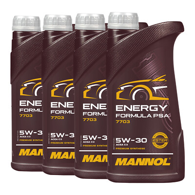 MANNOL 7703 Energy Formula PSA SAE 5W-30 Motoröl PSA B71 2290, 4 Liter
