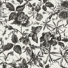 Simon&Siff Black Floral Wallpaper Peel and Stick Vintage Removable Wall Mural Simon&Siff Black Floral Wallpaper Peel and Stick Vintage Removable Wall Mural - Image 1