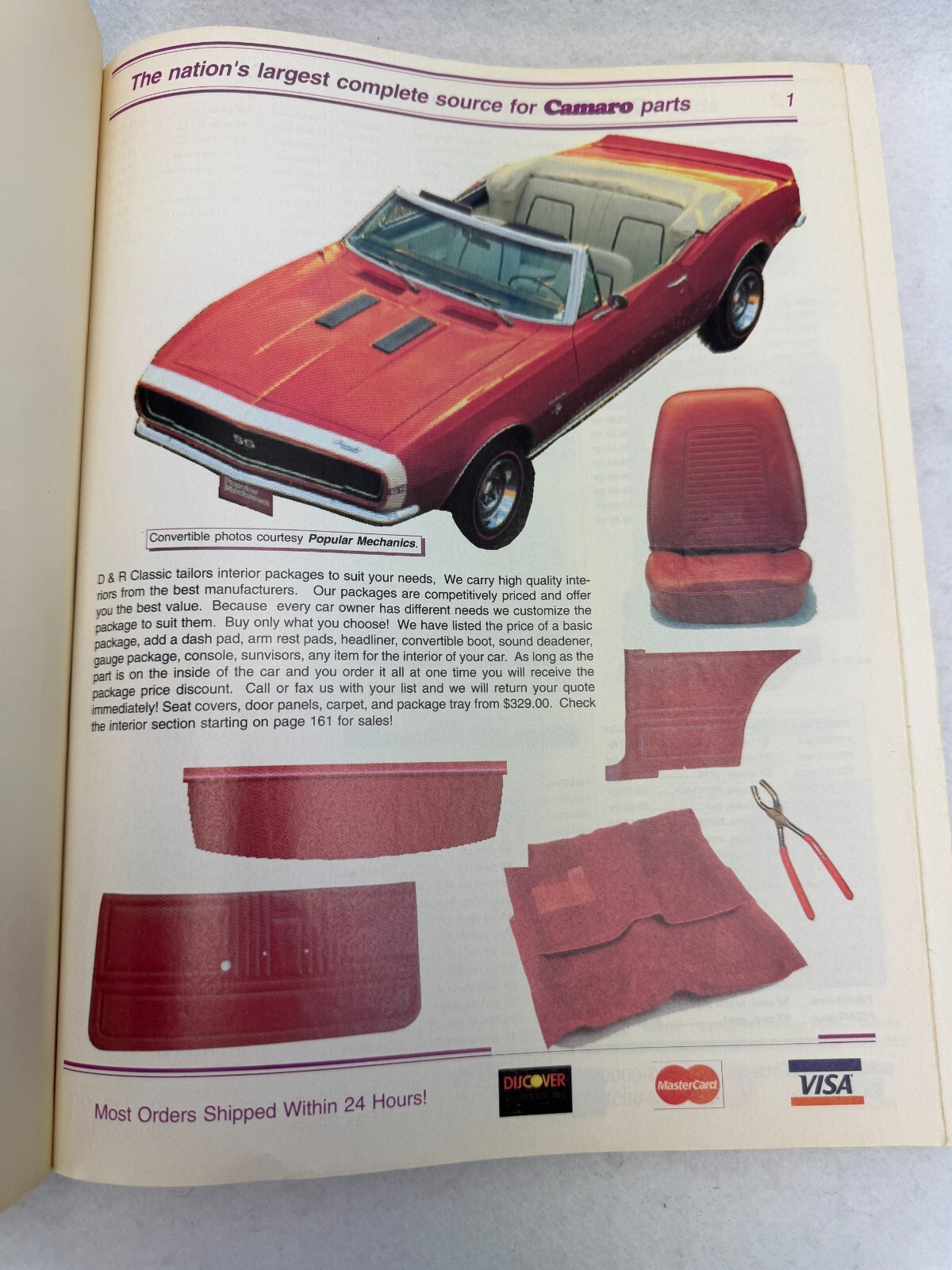 2000 D&R Classic Automotive Camaro Catalog Parts and Accessories