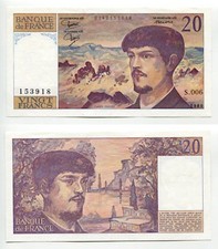 20 Francs Frankreich 1980  "Debussy"  Erhaltung I-/II+, Pick 151a