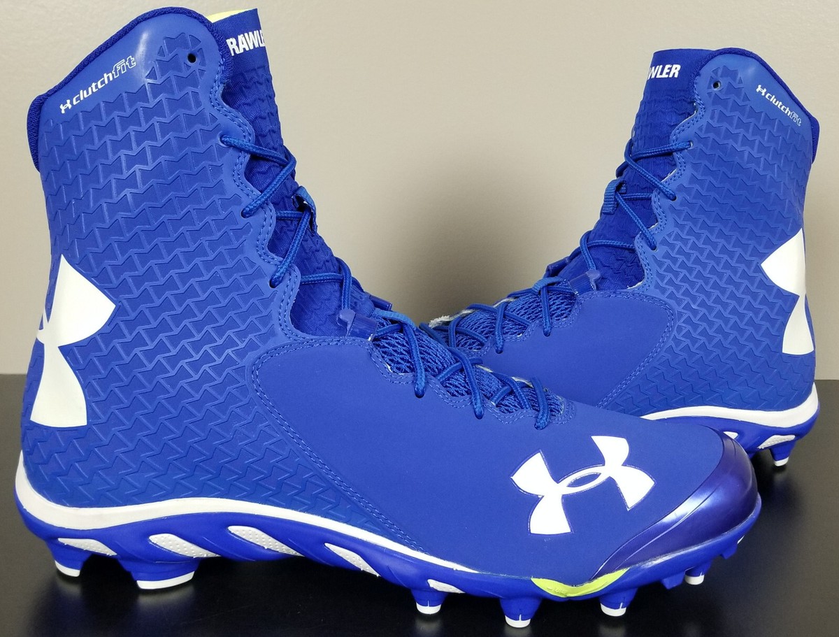 UNDER ARMOUR SPINE BRAWLER FOOTBALL CLEATS ROYAL BLUE NEW 1270717
