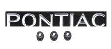 Black With Chrome "Pontiac" Grill Emblem For 1978 Pontiac Firebird USA Made
