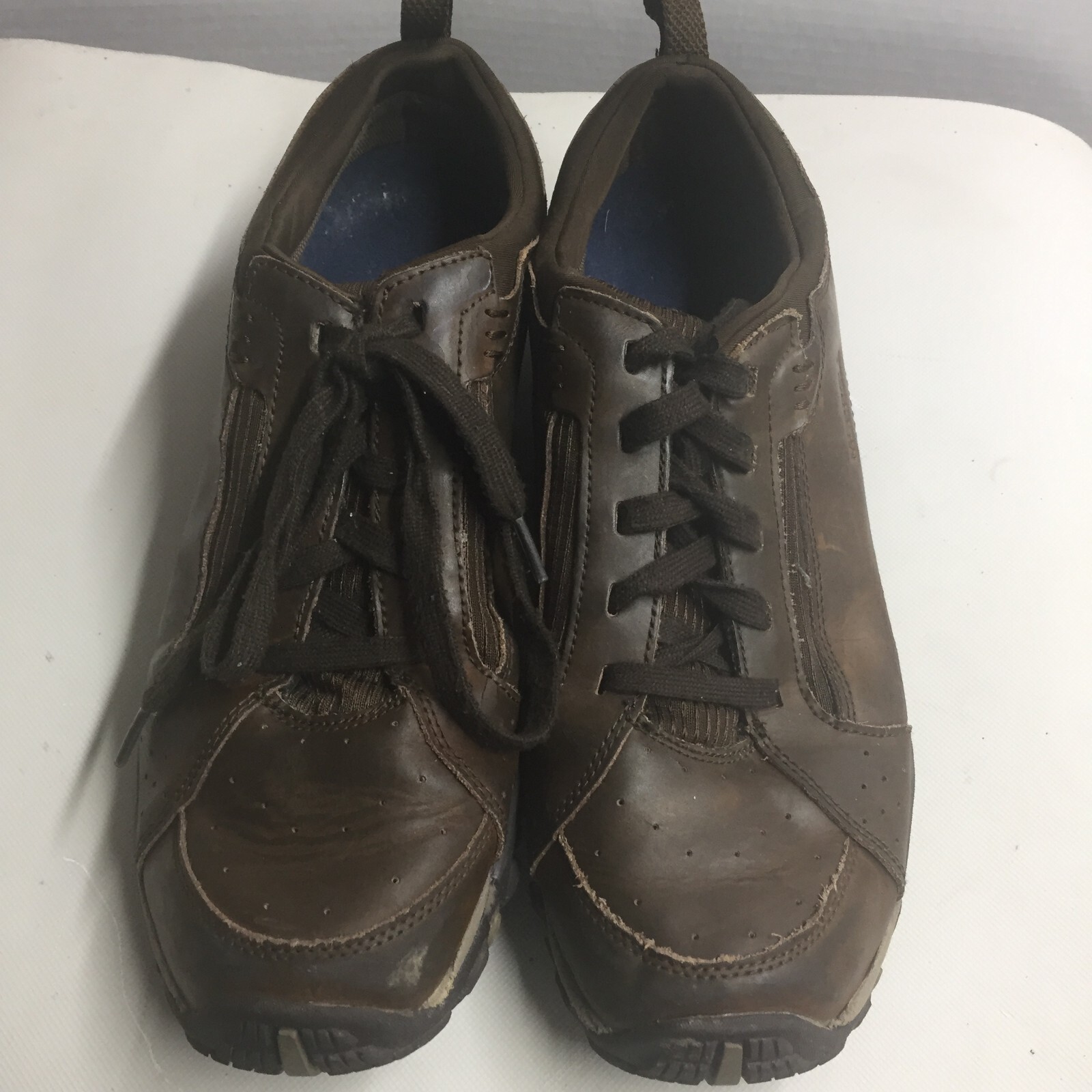 Scarpe da trail casual Merrell marrone terra scuro stringate in pelle J111936C da uomo taglia 14