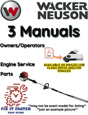 WACKER NEUSON EZYVIBE4 CONCRETE OPERATORS ENGINE PARTS OWNERS MANUAL PDF USB