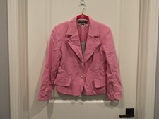 EUC Harve Bernard estimate womens M long sleeve fully lined pink blazer