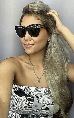 New Christian DIOR Graphic 3C45S Oversized Cat Eye Women's