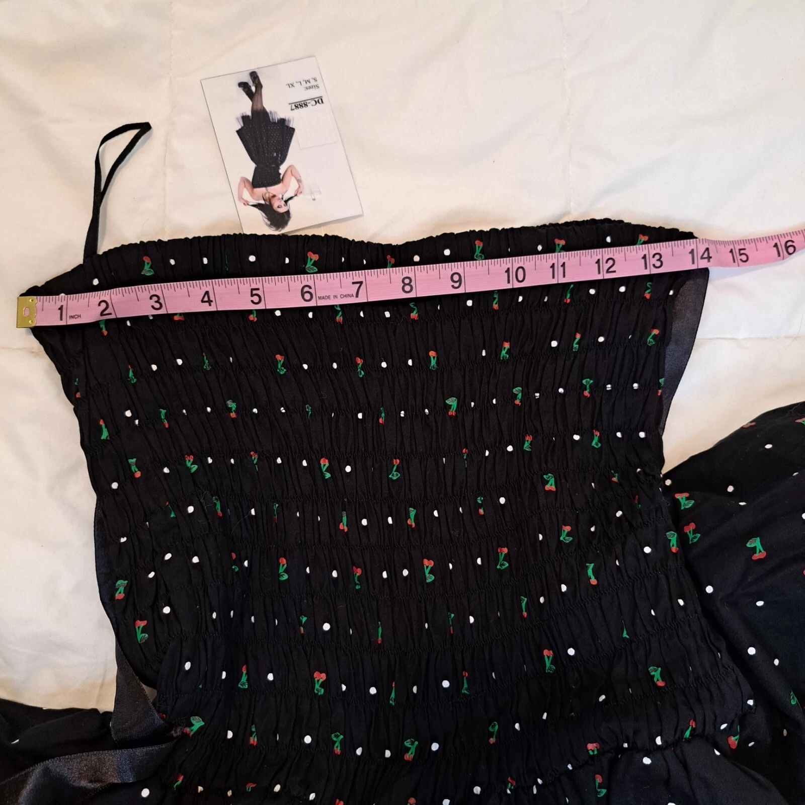 VALENTINO Abito gotico Dead Threads senza maniche sottoveste motivo ciliegia taglia small