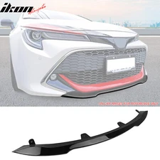 Fits 19-21 Toyota Corolla 5DR Front Bumper Lip Gloss Black ABS Spoiler Splitter