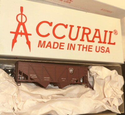 Accurail Digital Fox HO Pennsylvania 55 Ton Wood Side Twin Hopper Car Kit 221162