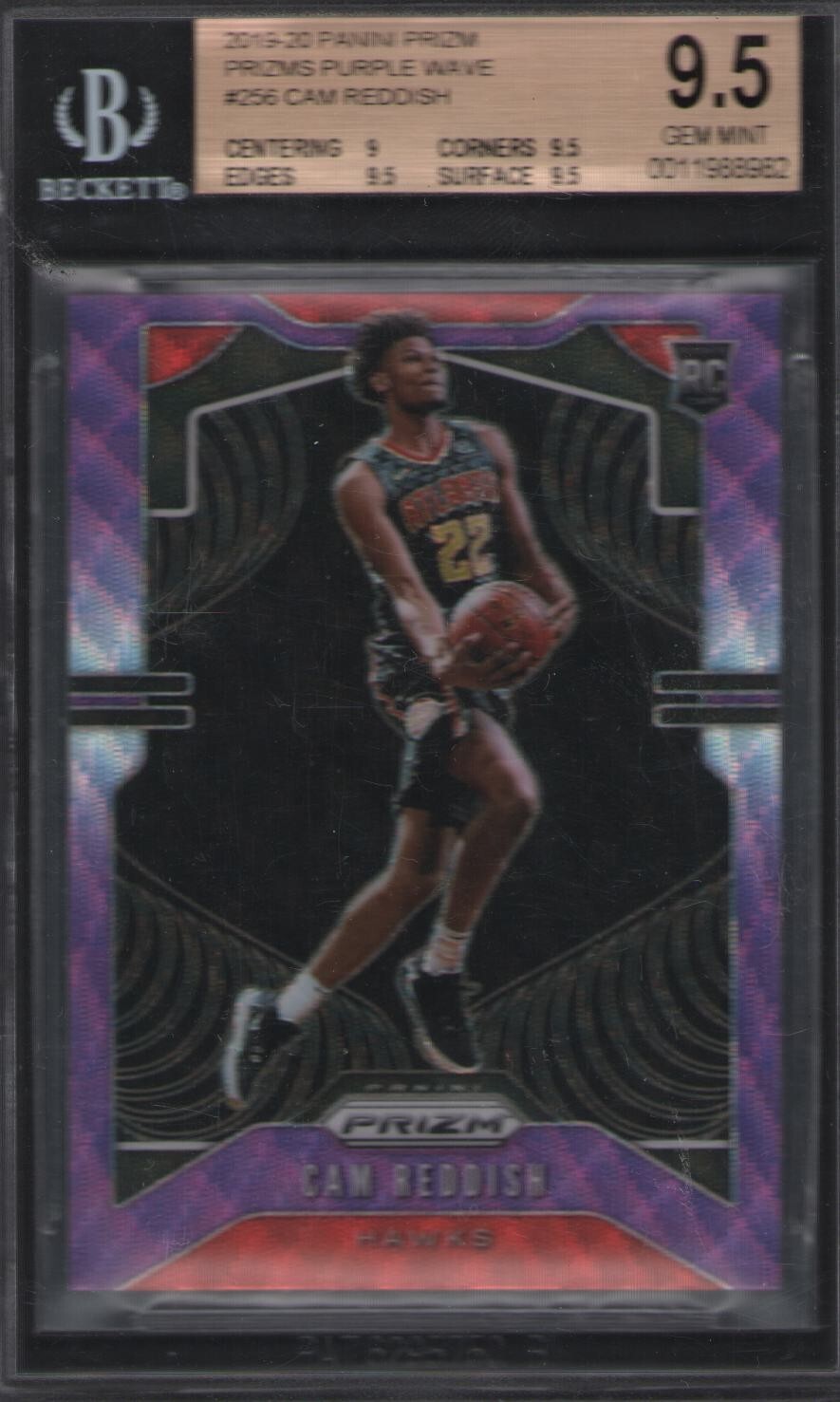 2019-20 Panini Prizm - Rookie PURPLE WAVE Prizm #256 Cam Reddish RC BGS 9.5