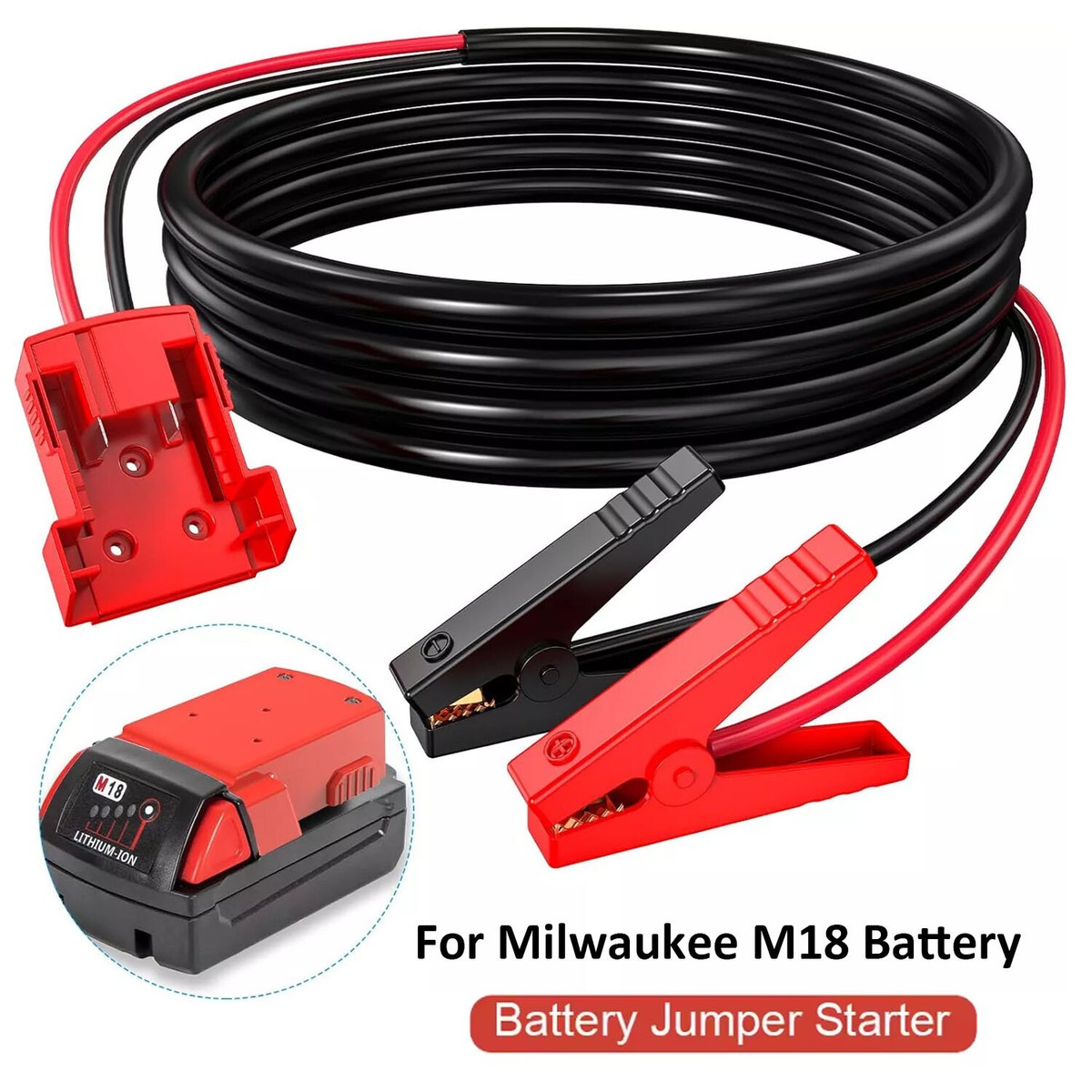 Aazon.co: TPDL Heavy Duty Battery Juper Cable Claps for DeWalt 20v