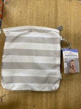 Ubbi On-The-Go Changing Mat  Bag Gray  White Stripe