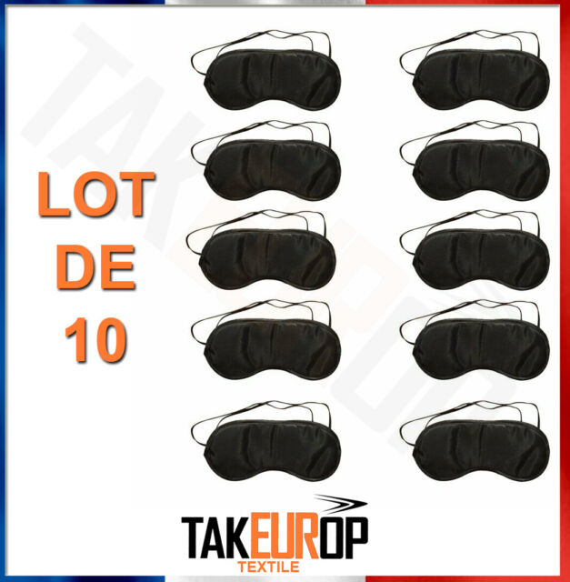 Lot 10 Masques De Nuit Pour Les Yeux - Masque Sommeil Noir Neuf