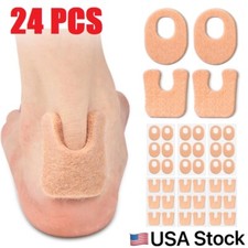 24x U-shaped Felt Callus Pad Self-adhesive Callus Pad Reduces Foot and Heel Pain