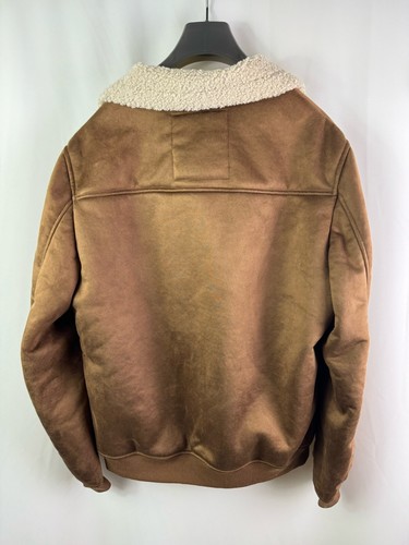 Springfield Men's Suede Effect Jacket, Brown , Size L - Picture 2 of 4
