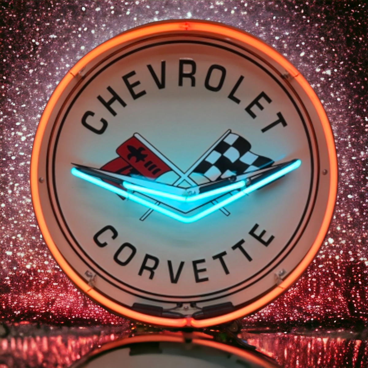 Corvette Racing Sign Neon Corvette Signs Garage The Man Cave Is Waiting!