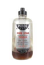 Botella de vidrio vintage Pinol cinco estrellas caspa solvente tónico eau claire WI