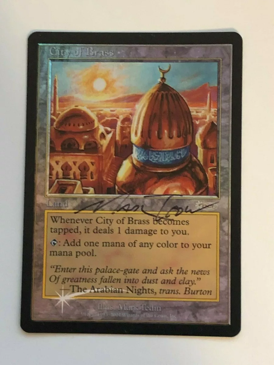 MTG City of Brass - JSS/Judge Foil Promo - Signed - Actual Pics | eBay