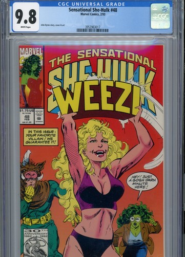 SENSATIONAL SHE HULK #48 MT 9.8 CGC JOHN BYRNE STORY COVER AND ART