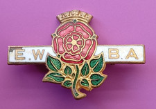 English Women's Bowls Association Vintage Enamel Lapel Pin Badge.   PB5-939