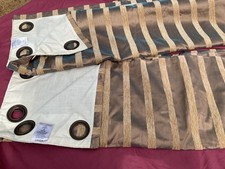 Next beautiful beige with a blue hue eyelet lined curtains 135x137 (53x54) drop