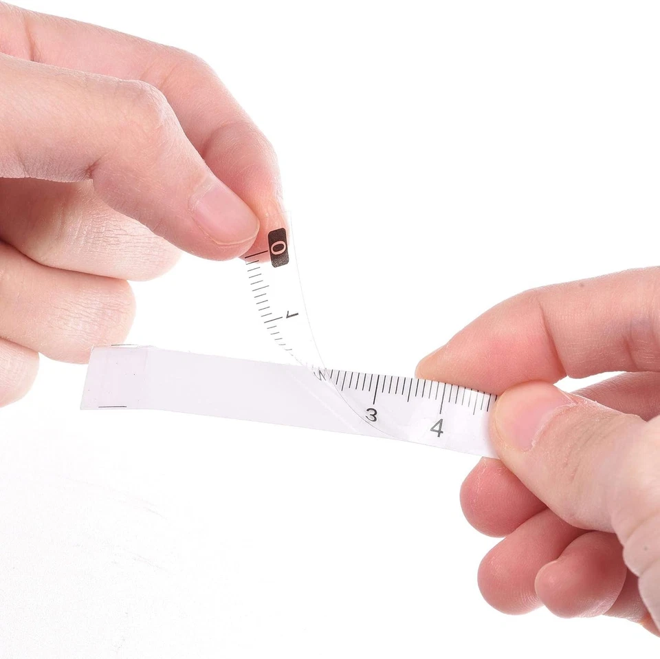 uxcell 10 Pcs Adhesive Backed Tape Measure 20cm Left to 20cm, Transparent  - Image 4 of 4
