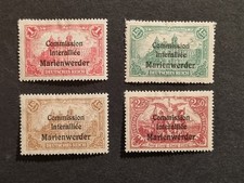 Deutsches Reich Deutsche Abstimmungsgebiete Marienwerder 1920 Freimarken