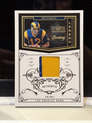 2011 Panini National Treasures JOE NAMATH 12/50 PRIME Legend JERSEY PATCH RAMS