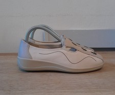 Hotter Calypso Ladies Cream Beige Slip On Shoes - Size 4.5 EXF