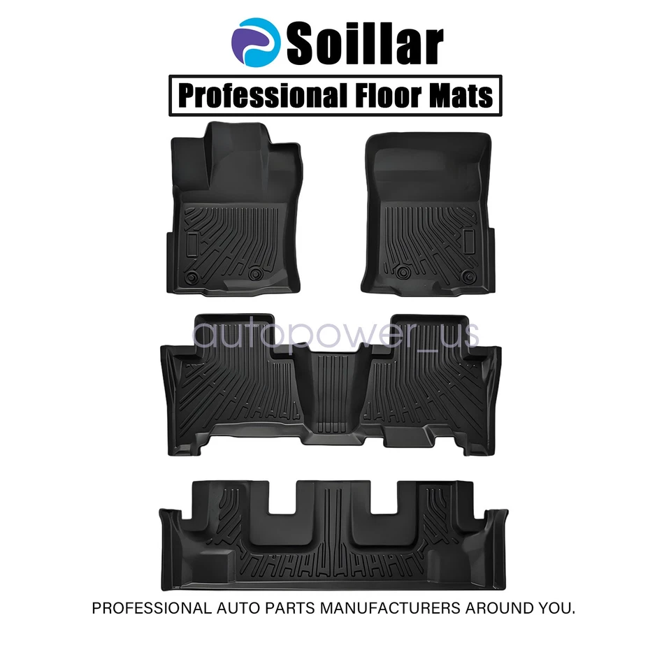 4 alfombrillas delanteras y traseras forro para Lexus GX 460 2010-2019 4 puertas TPE 3 filas Foto 2 de 4