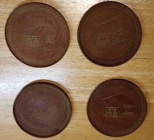 Vintage Teak Wood Stackable Coasters Japan Ja...