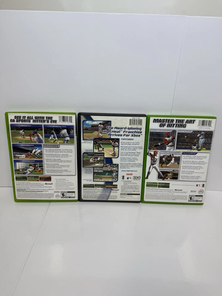 Paquete Xbox de segunda mano juegos deportivos High Heat y MVP béisbol 2004-2005 Foto 2 de 4