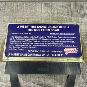  Galoob Game Genie Video Game Enhancer For Nintendo NES Model 7356
