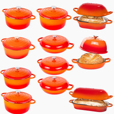 Enamelled Cast Iron Dutch Oven Casserole Bread Pot & Loaf Pan With Lid