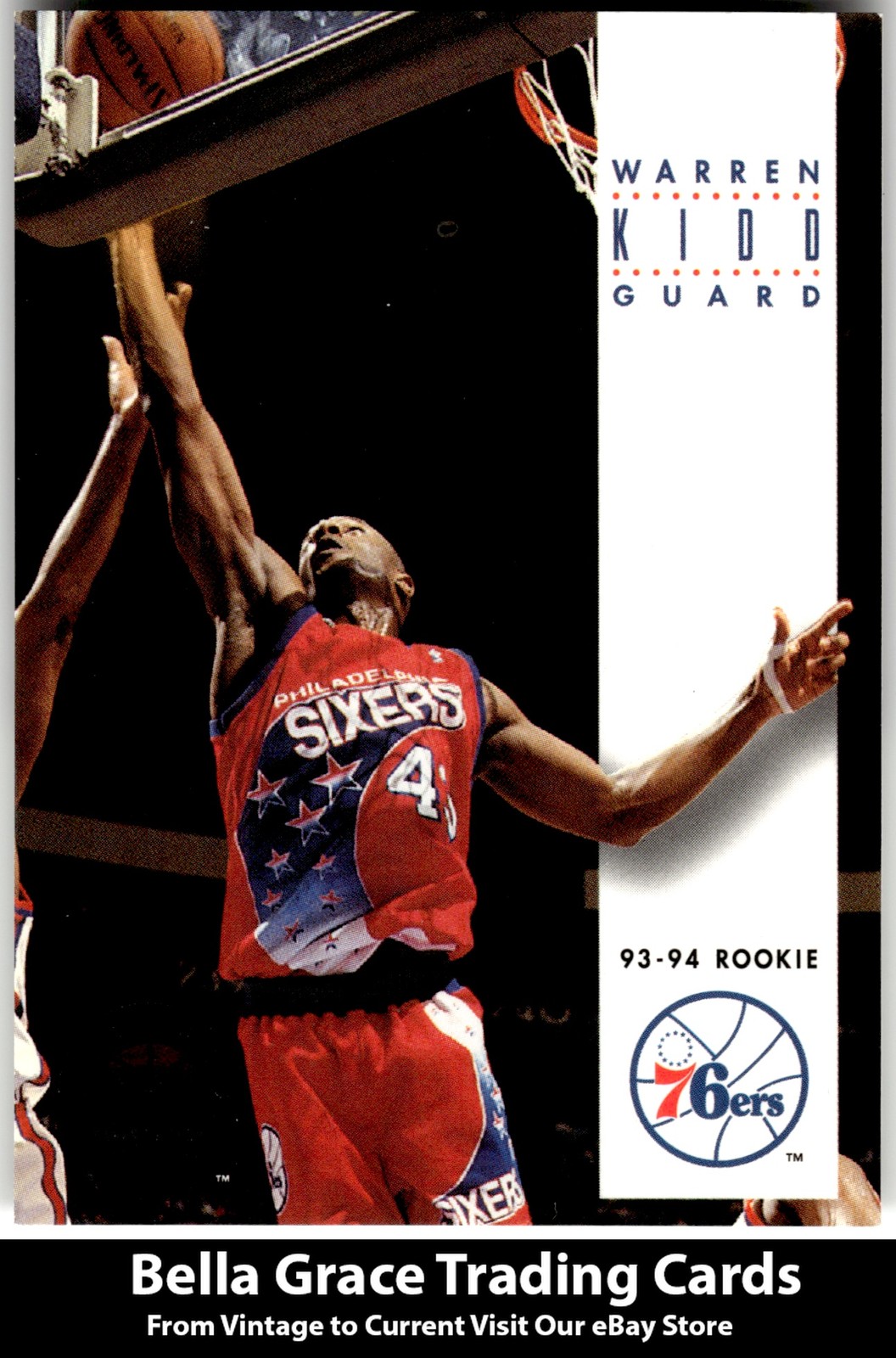 1993-94 SkyBox Premium Warren Kidd #264 Philadelphia 76ers Rookie NBA Basketball