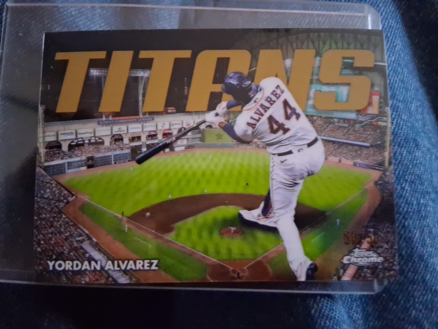 2023 Topps Chrome Yordan Alvarez Titans Gold Refractor 50/50 Ebay 1/1 SSP #CT-1