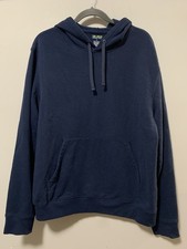 Tek Gear Ultrasoft Fleece Men Large Navy Blue Hoodie Hooded Sweatshirt Pull Over