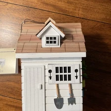 Home Bazaar Bird House-White Country Cottage Workshop/Garden Shed-NEW!