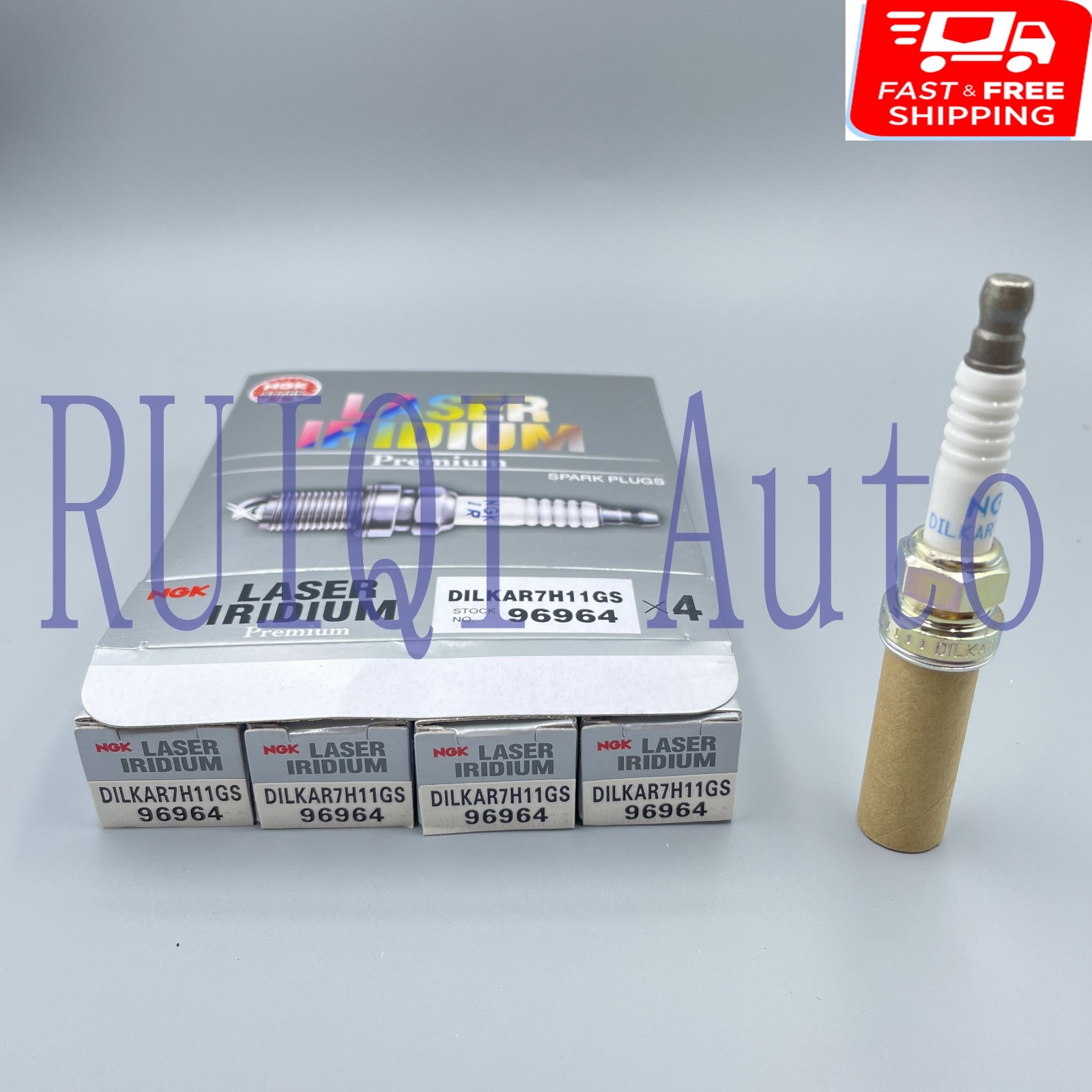 4PC Genuine Laser Iridium DILKAR7H11GS 96964 Spark Plugs For Ngk Acura ILX TLX-