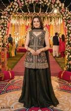 Pakistani Eid Dress Bollywood Salwar Kameez Wedding Party Wear Top Palazzo Suit
