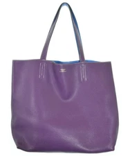 HERMES Double Sens 45 Tote Bags Taurillon clemence Purple 2012 2200607815207