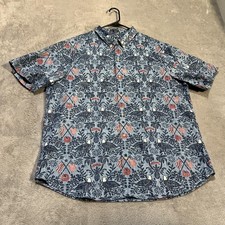Reyn Spooner Shirt Mens 2XL Blue Hawaiian Patriotic USA Summer Commemorative