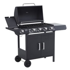 Outsunny 4+1 Burner Gas BBQ Grill Stainless Steel Barbecue, Refurbished